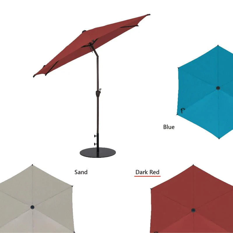 Lyon Outdoor Patio Umbrella 9' (Dark Red)
