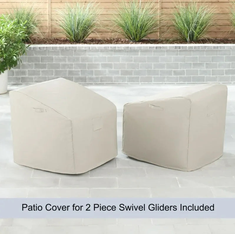 Better Homes & Gardens River Oaks Outdoor 5-Piece Wicker Conversation Set with Patio Cover, Dark Brown