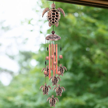 Turtle Wind Chimes Outdoor, EEEkit 33" Large Retro Wind Chimes Bell, Garden Wind Chimes with 4 Aluminum Tuned and 7 Turtles for Indoor Outdoor Garden Patio Decor