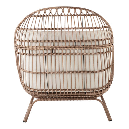 Better Homes & Gardens Willow Sage Outdoor Wicker Patio Cuddle Chair, Brown