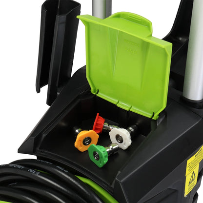 Yardmaster Electric Pressure Washer, 3380 PSI, Max. 2 GPM Power Washer w/16' Hose, 4 Quick Connect Nozzles, Foam Cannon, Portable to Clean Patios, Cars, Fences, Driveways