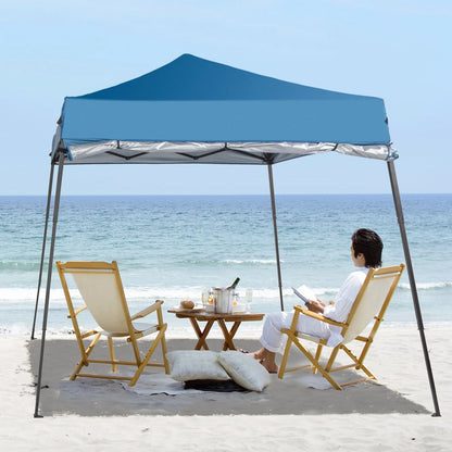Winado Pop Up 6x6ft Leg Tube Patio Tent Folding Gazebo Backyard Canopy