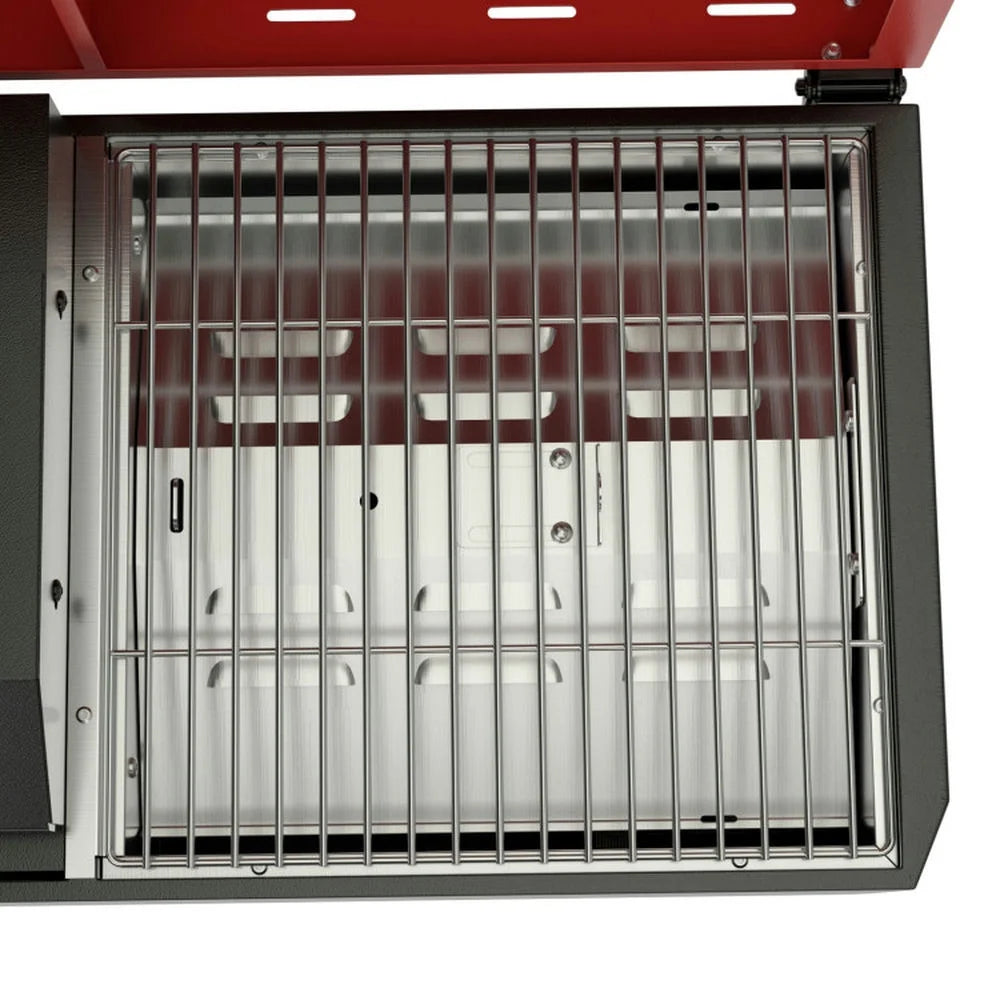 Aimee Lii Outdoor Portable Tabletop Pellet Grill and Smoker with Digital Control System for BBQ, BBQ Grill for Outdoor Cooking Kitchen, Garden and Patio Backyard Barbecue-Red