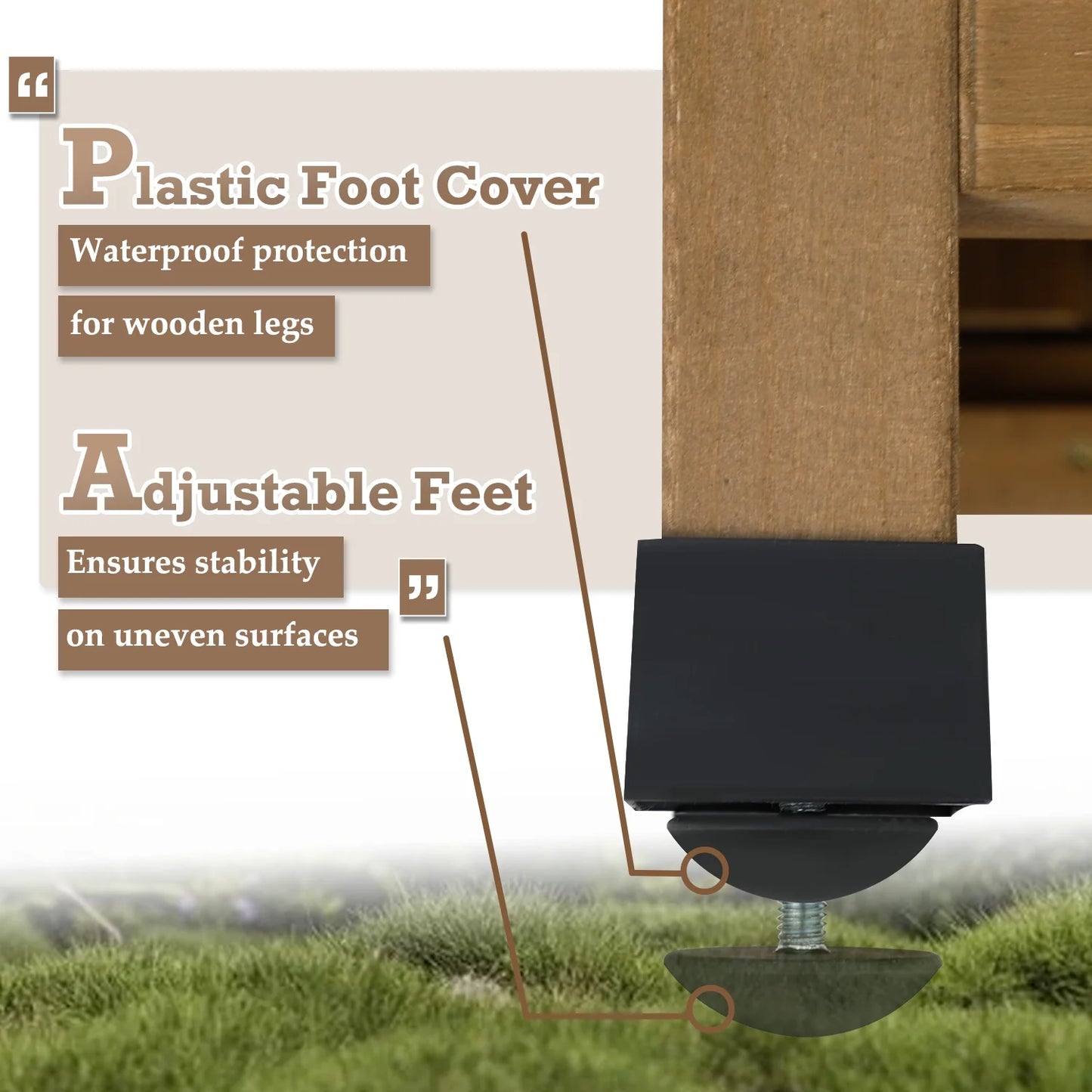 Outdoor Storage Cabinet Wood Storage Shed Waterproof Roof, Double Lockable Doors Garden Shed with Removable Shelves for Patio, Garden