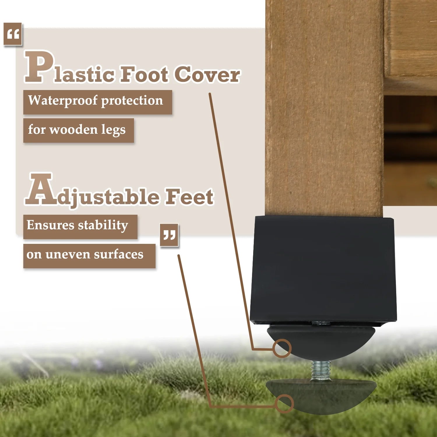 Outdoor Storage Cabinet Wood Storage Shed Waterproof Roof, Double Lockable Doors Garden Shed with Removable Shelves for Patio, Garden