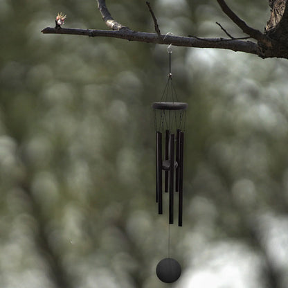 Wind Chimes Outdoor Deep Tone, Wind Chime Outdoor Sympathy Wind-Chime With 6 , Elegant Chime For Garden Patio Black Windchimes