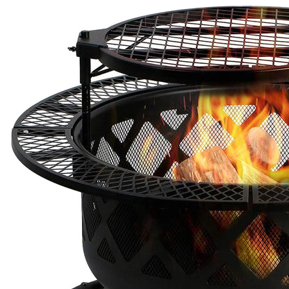 Four Seasons Courtyard Wood Burning Fire Pit Backyard Patio Fireplace
