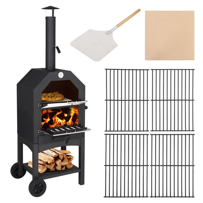 Winado Outdoor Pizza Oven Removable Pizza Oven Wood Fired Patio Pizza Maker 14''