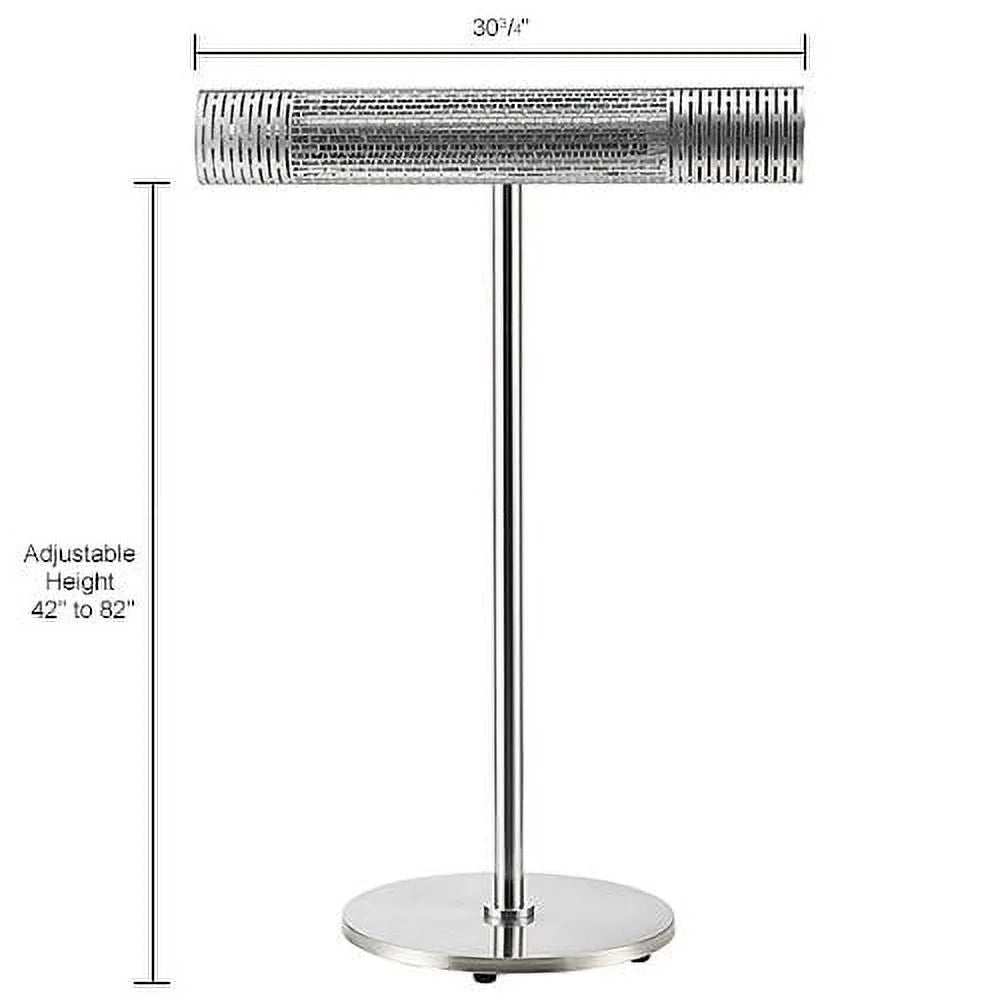 Infrared Patio Heater With Remote Control, Free Standing, 1500W, 30-3/4"L