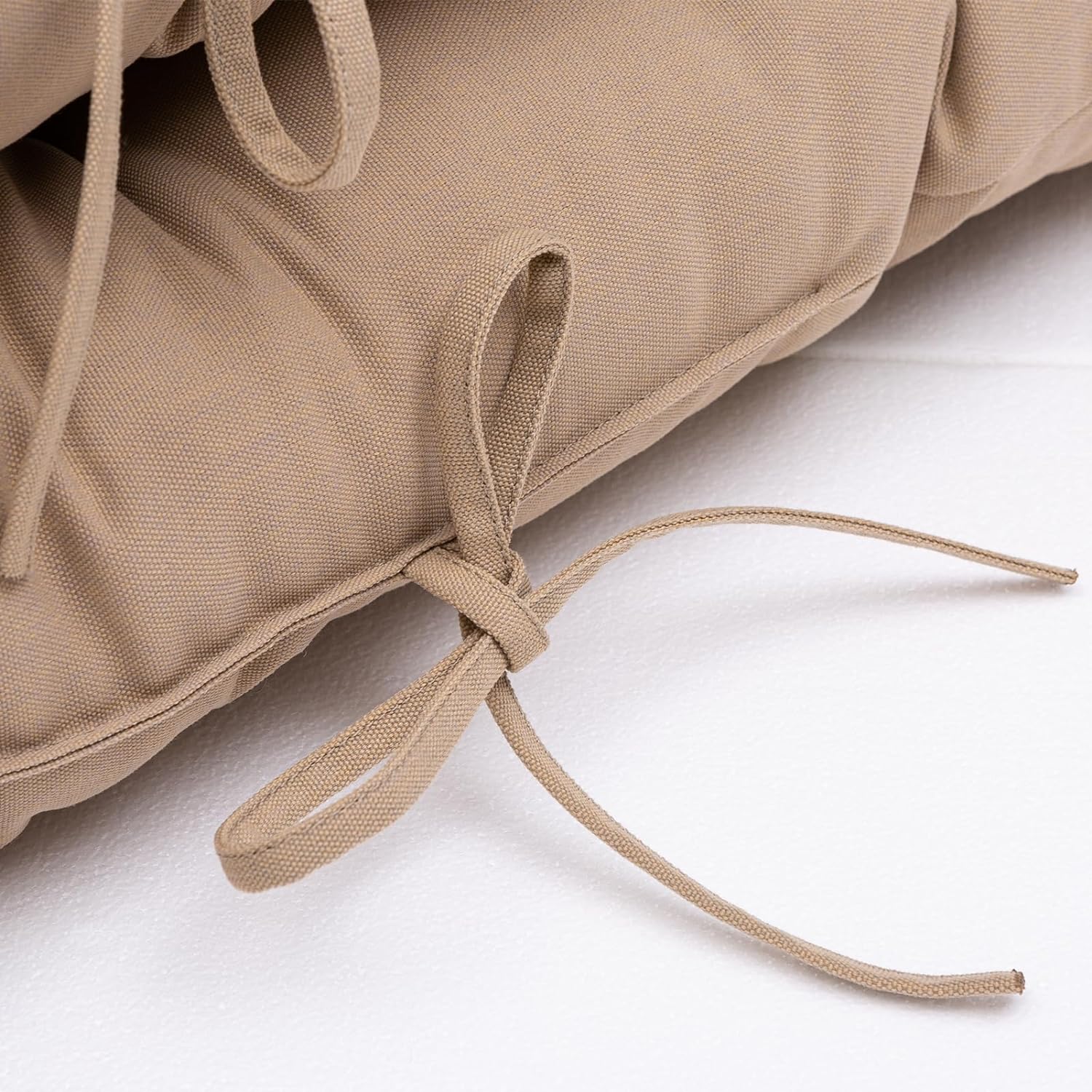 Outdoor/Indoor Bench Cushion,Porch Swing Replacement Cushions 2-3 Seater Loveseat Chair Pads with Backrest and Ties for Garden Patio Furniture (51inx40in, TAN/GREY)