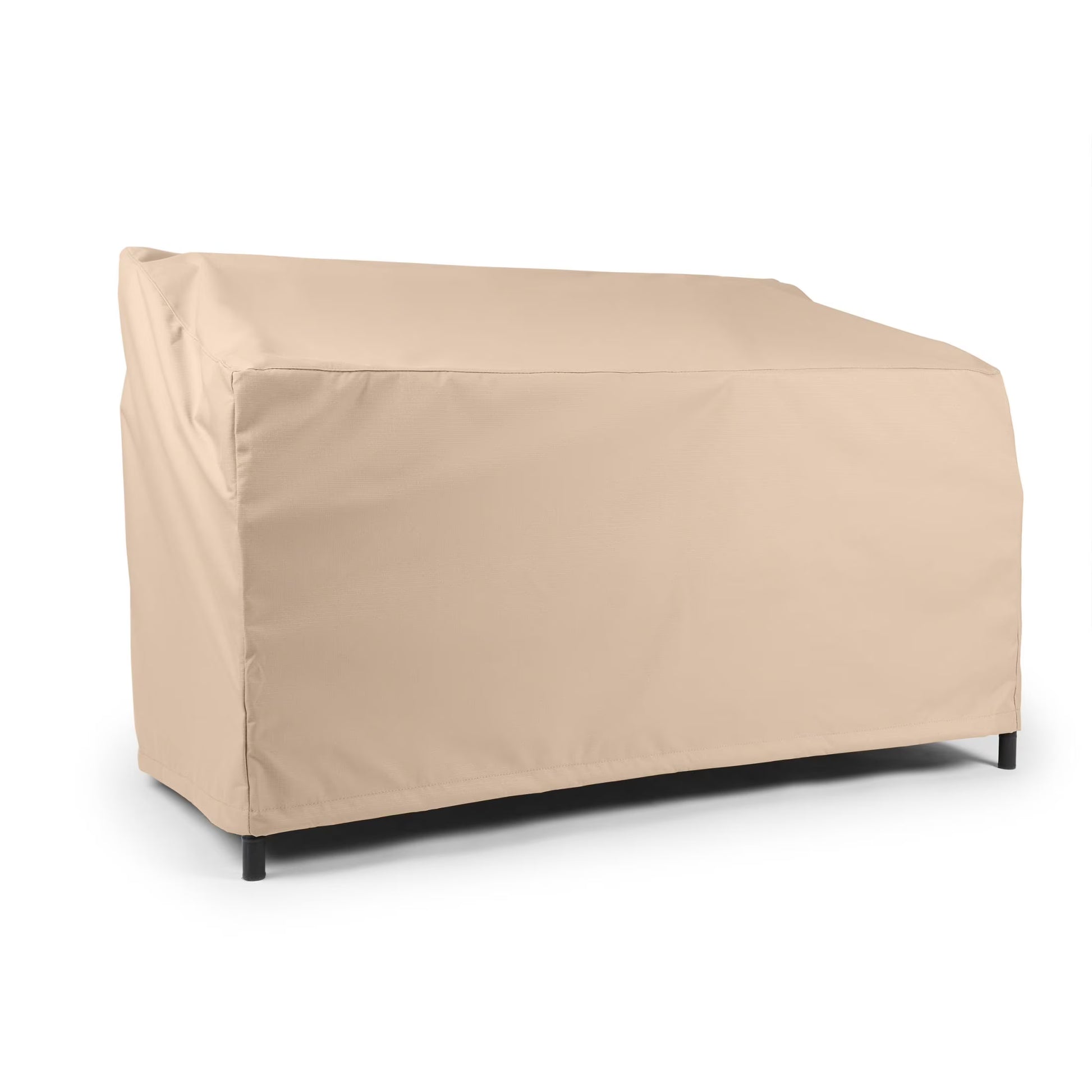 Covermates Outdoor Patio Sofa Cover - Heavy-Duty Polyester, Weather Resistant, Drawcord Hem, Seating and Chair Covers, 82W x 40D x 40H, Ripstop Tan