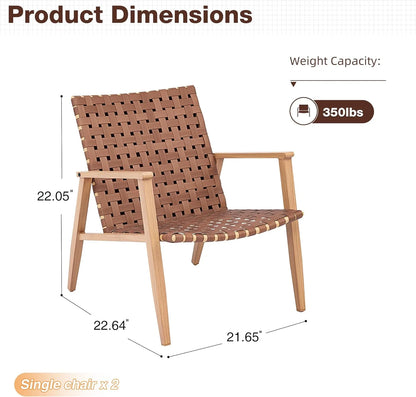 Outdoor Chairs Set of 2, Patio Bistro Set, Outdoor Furniture Set, Outdoor Conversation Chair Sets for Balcony Backyard Park Garden
