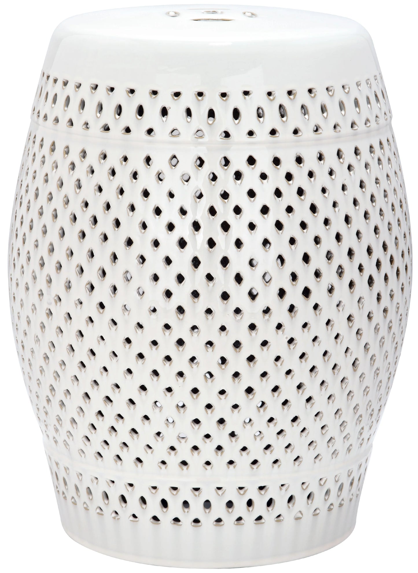 Safavieh Diamond Drum Indoor/Outdoor Garden Patio Stool, White