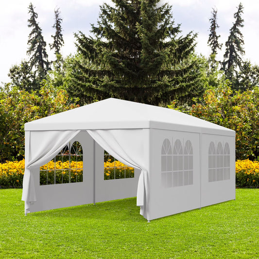10' x 20' Outdoor Party Tent, Heavy Duty Canopy Event Wedding Tent for Parties Backyard Patio, White