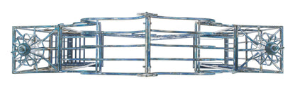 SAFAVIEH Beatrix Outdoor Patio Arbor with Door, Antique Blue