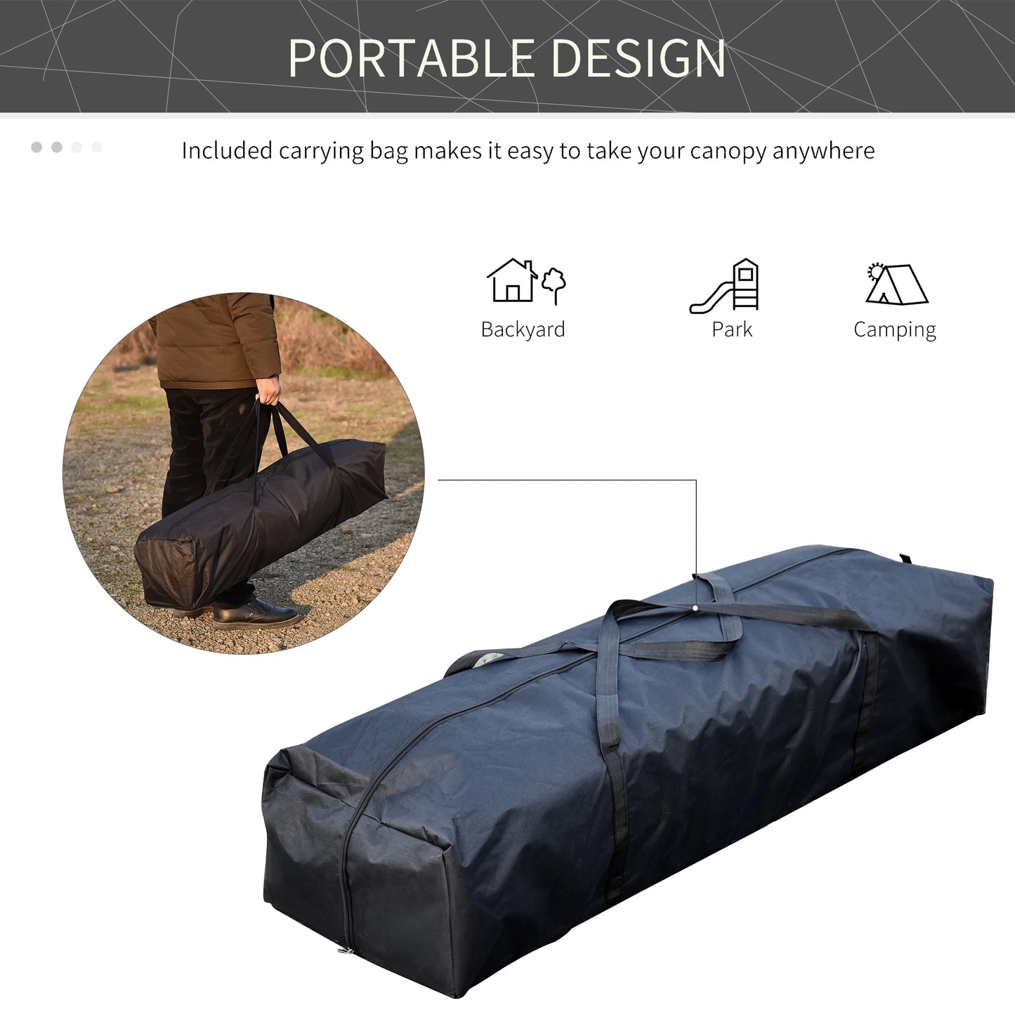 Outsunny 10' x 20' Pop Up Canopy Tent with 4 Sidewalls, Heavy Duty Tents for Parties, Outdoor Instant Gazebo with Carry Bag, for Outdoor, Garden, Patio, Blue