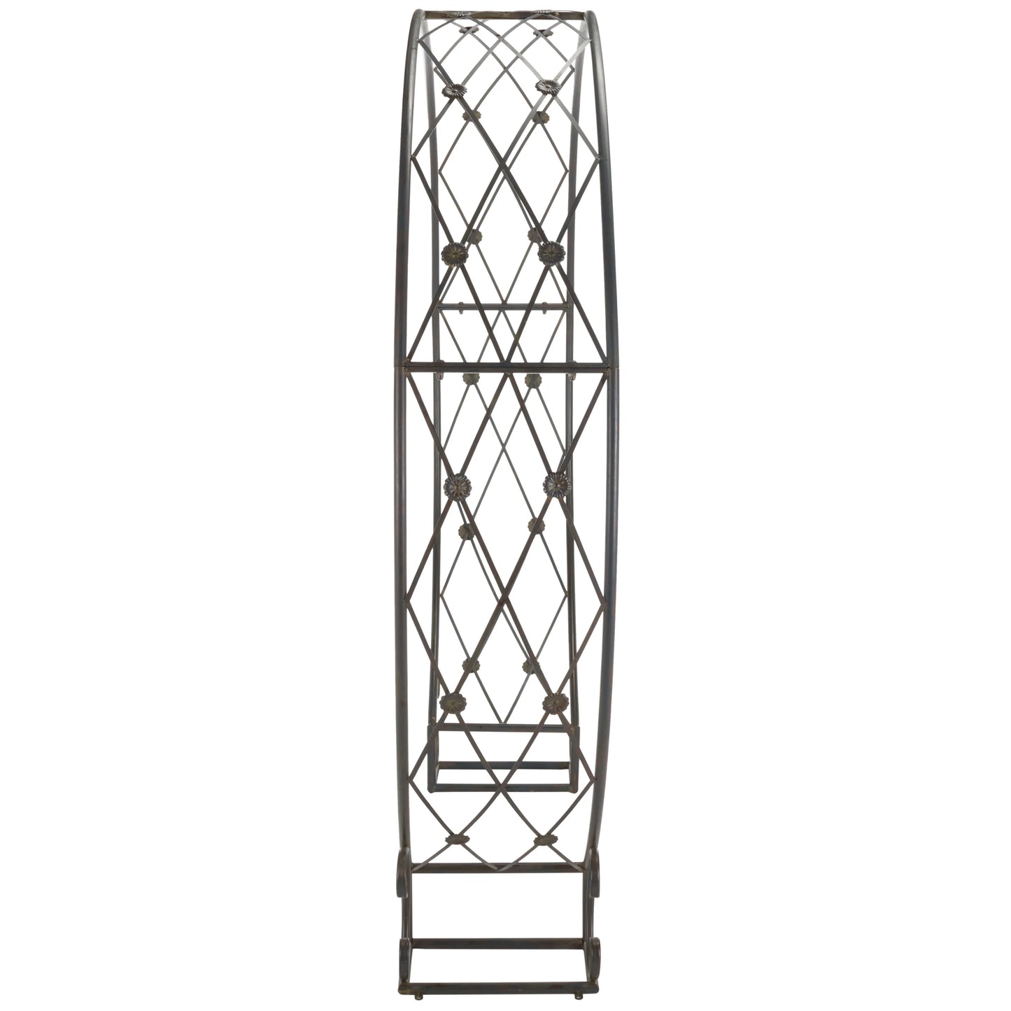 SAFAVIEH Mizell Outdoor Patio Moon Gateway, Antique Black
