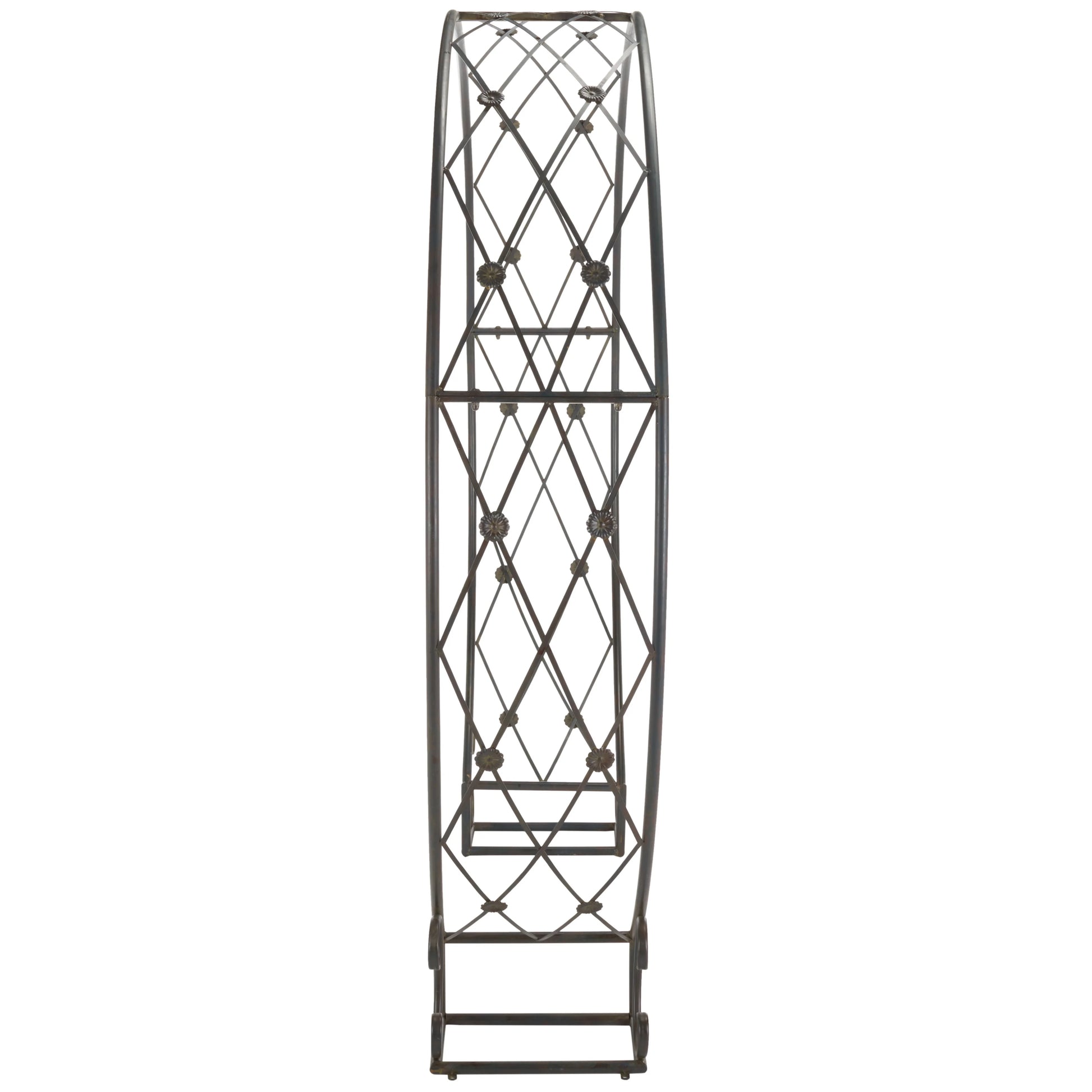 SAFAVIEH Mizell Outdoor Patio Moon Gateway, Antique Black