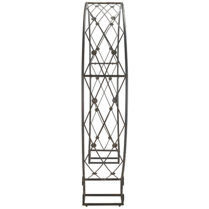 SAFAVIEH Mizell Outdoor Patio Moon Gateway, Antique Black
