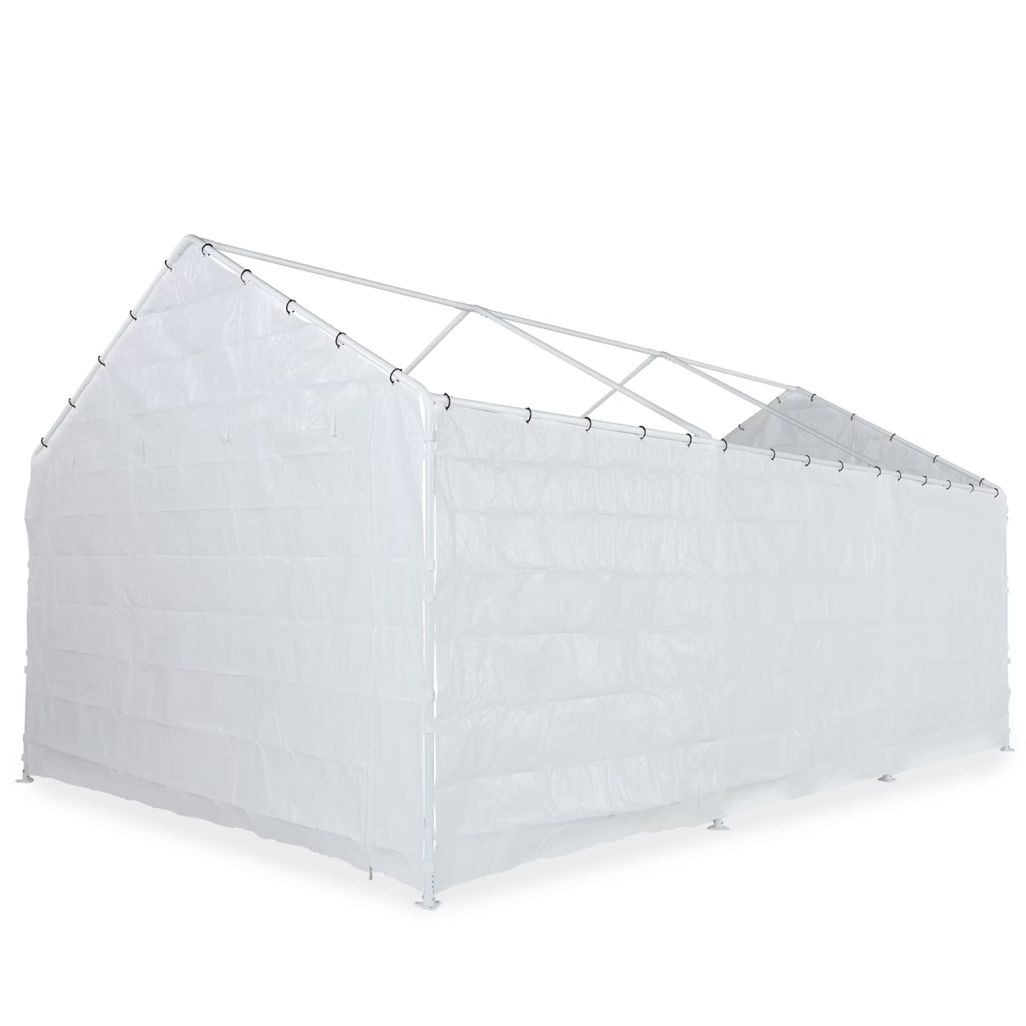 Abba Patio 10x20 ft Weather Carport Sidewall Tarp Replacement, Dark Grey- Top& Frame Not Included