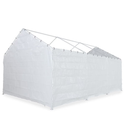 Abba Patio 10x20 ft Weather Carport Sidewall Tarp Replacement, Dark Grey- Top& Frame Not Included