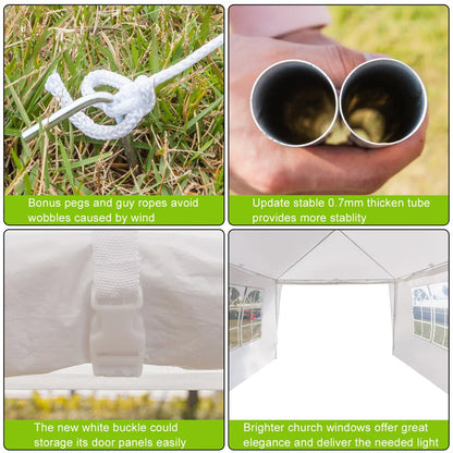 Zimtown 10x30ft Party Patio Tent Canopy Gazebo Pavilion Event Canopies(8 sides)
