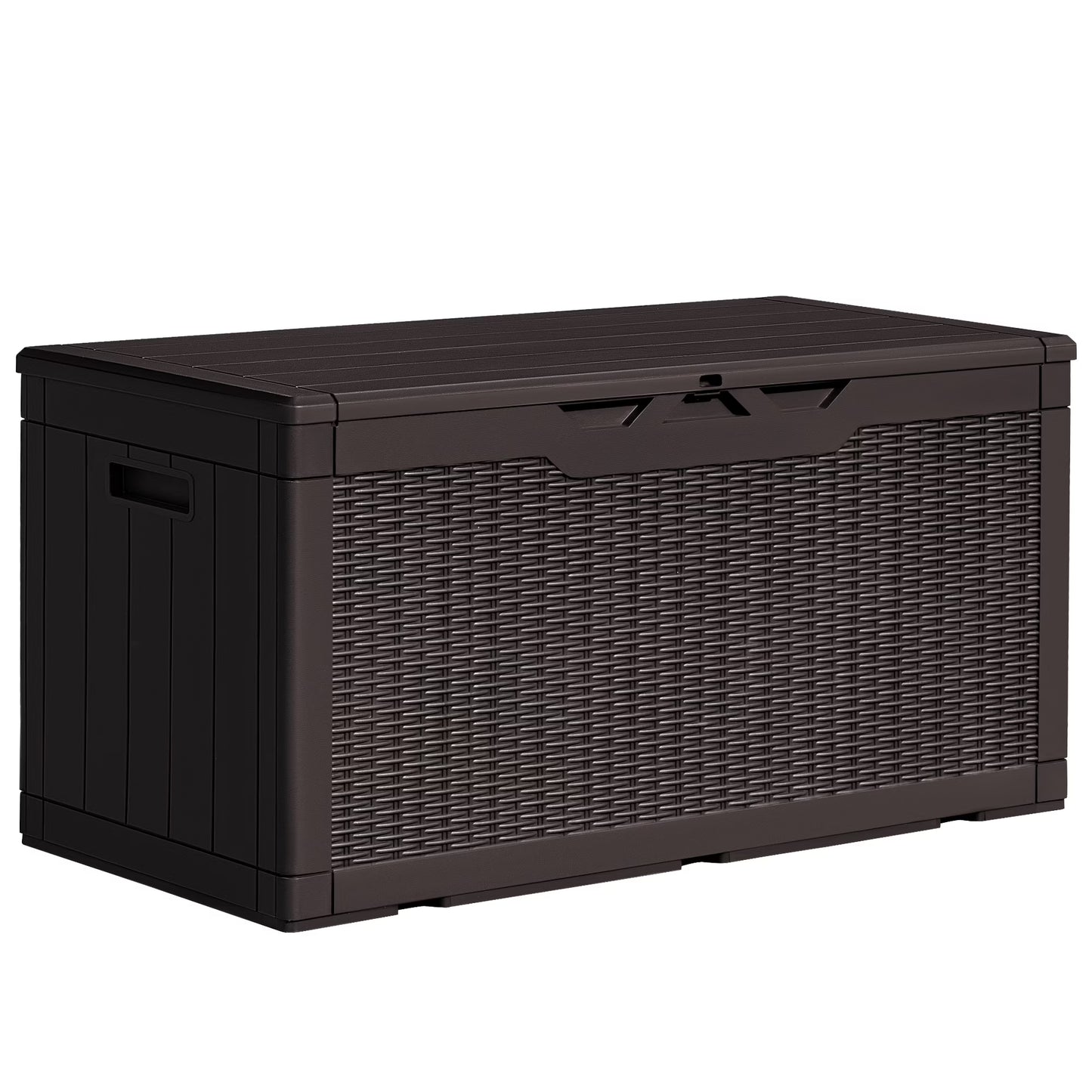 Homall 100 Gallon Outdoor Patio Box Deck Plastic Resin Storage Box Backyard, Black