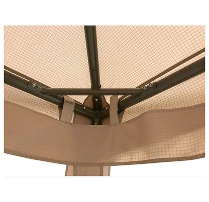 ABBA Patio 10x10 Gazebo Replacement Canopy - RipLock 500 Top Cover - Beige