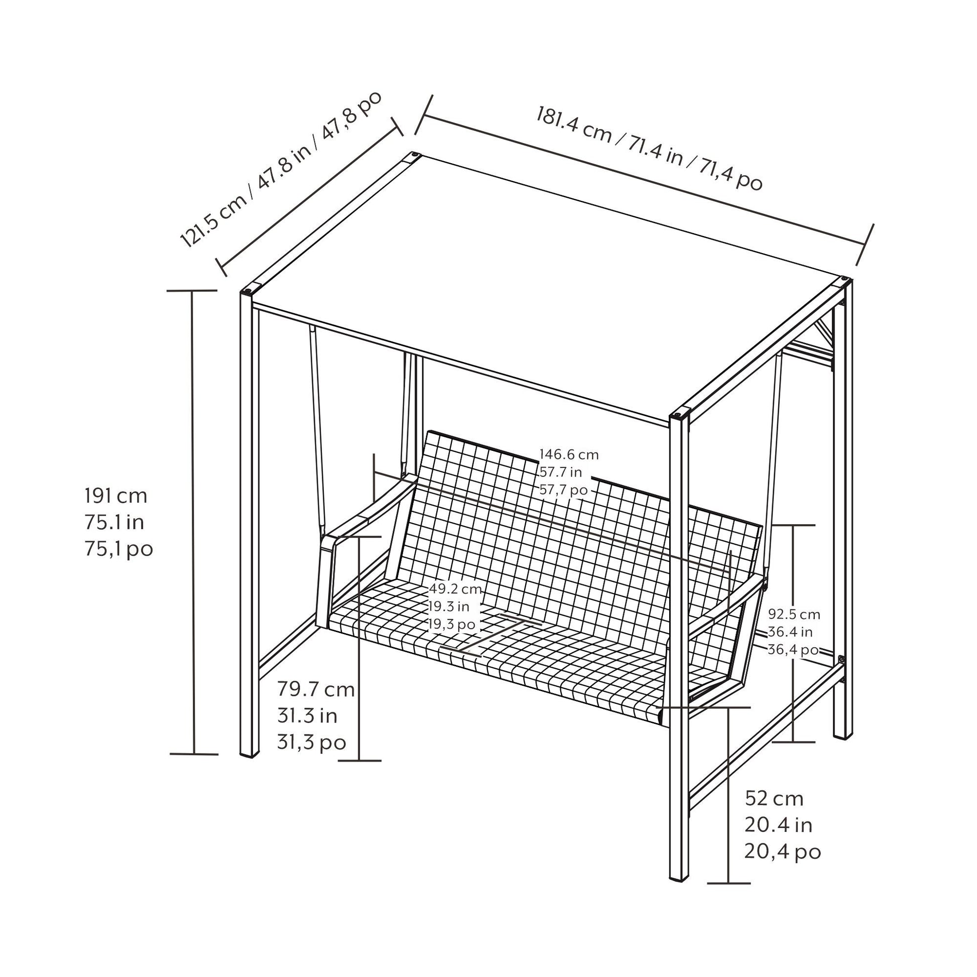 Agio Menlo Woven Patio Swing