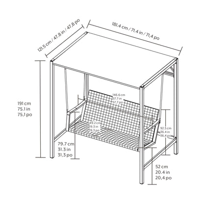 Agio Menlo Woven Patio Swing