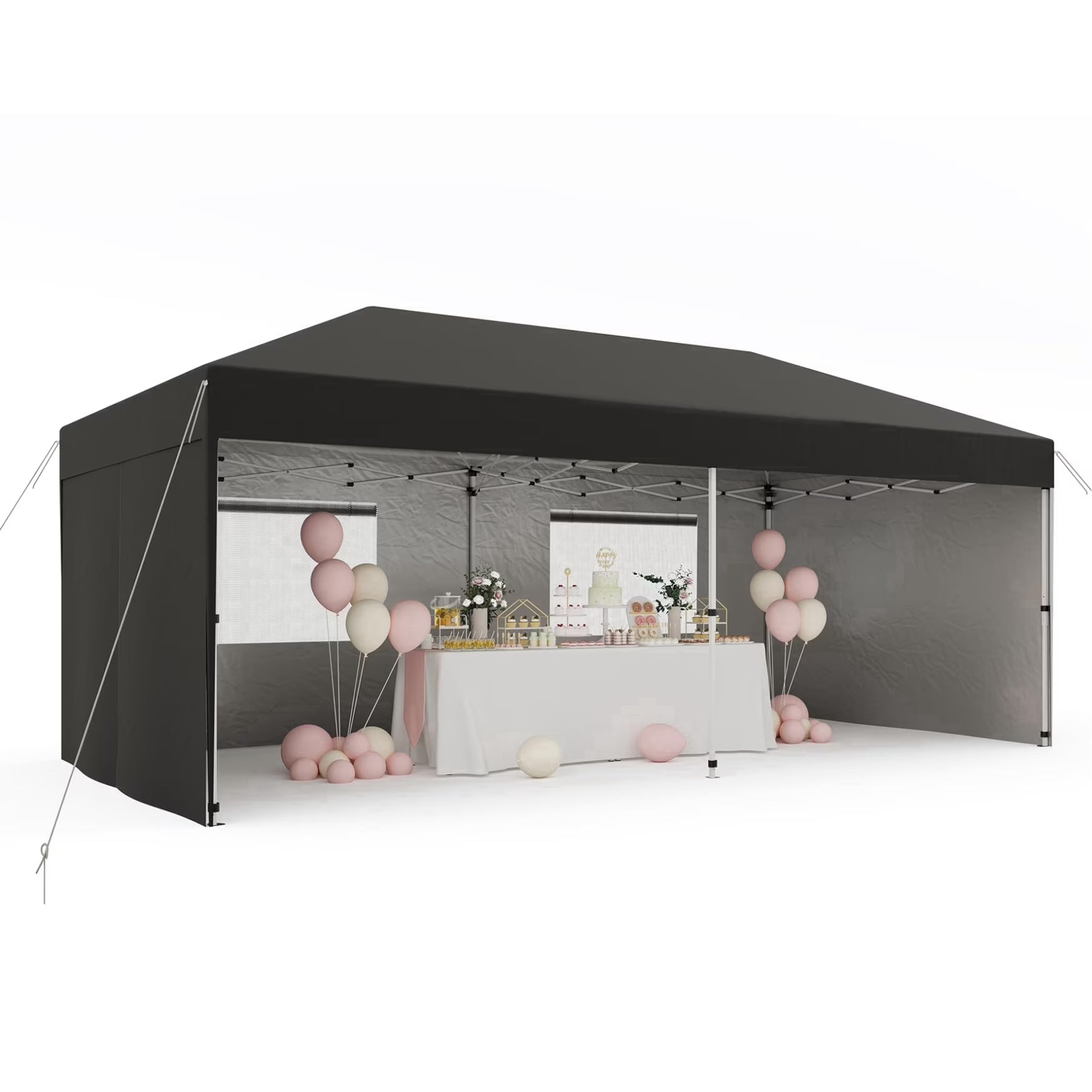Arigeas Pop Up Canopy Tent 10'x10' with Adjustable Height, Easy Outdoor Sun Shade Shelter for Party, Event, Patio