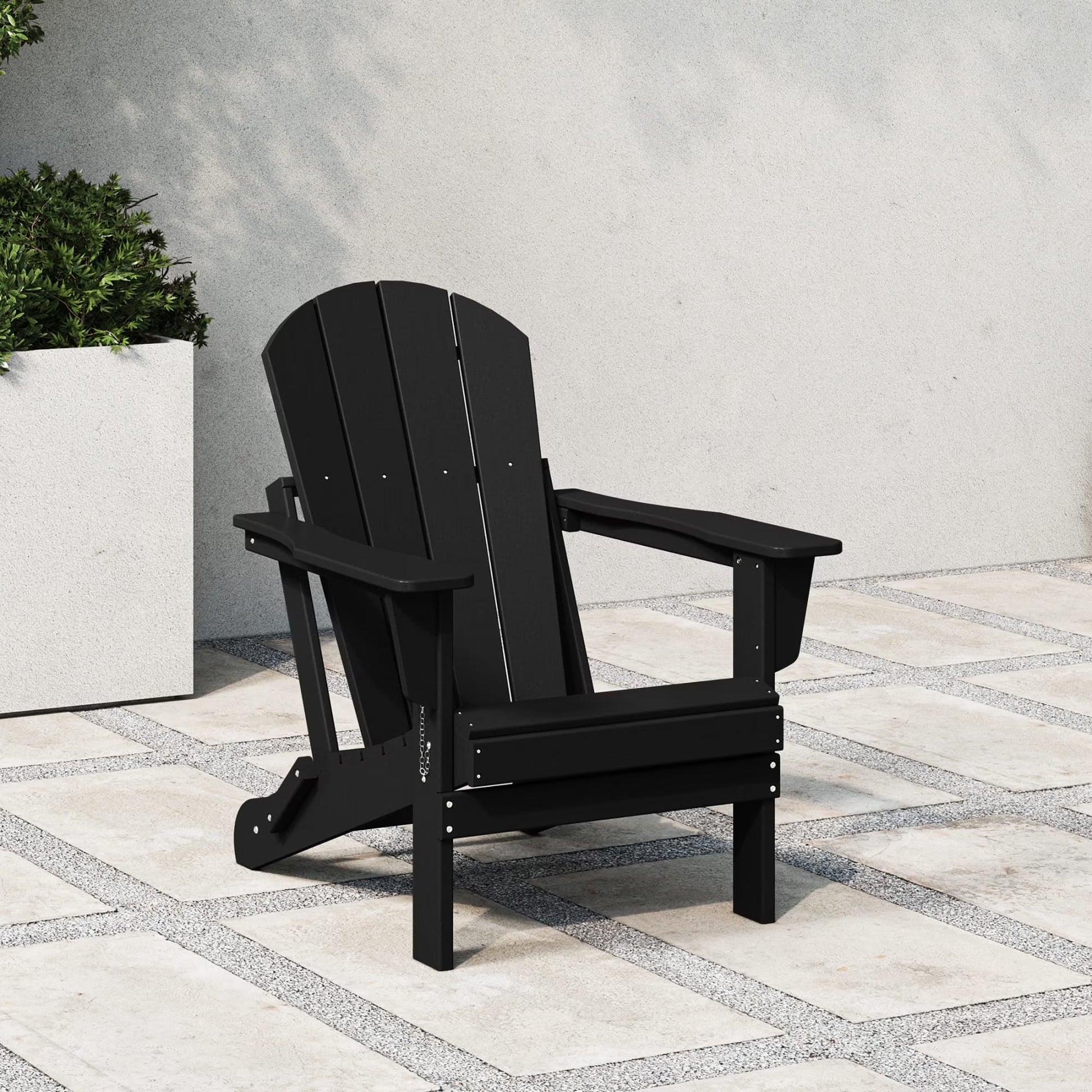 Westintrends Outdoor Folding HDPE Adirondack Chair, Patio Seat, Weather Resistant, Dark Brown