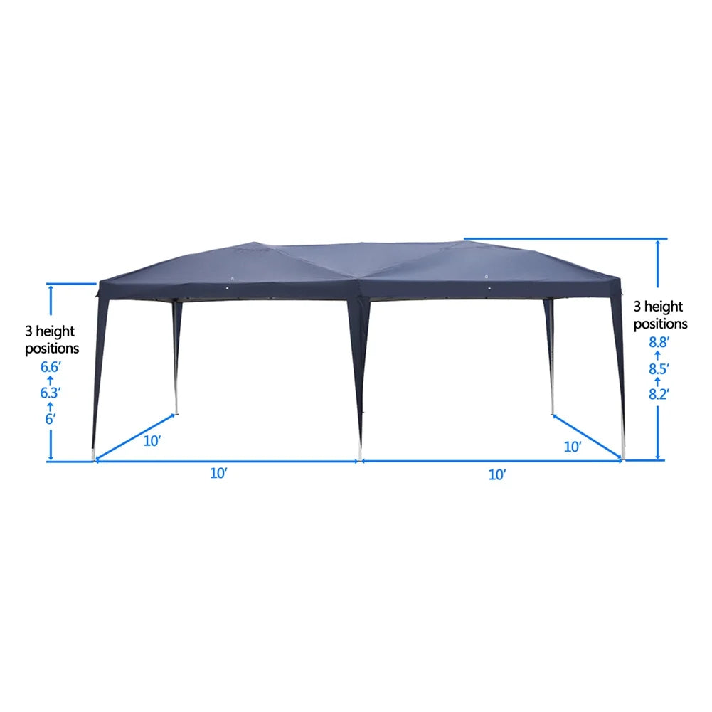 EDOEMSE 10x20 Outdoor Tent Canopy, Home Use Outdoor Camping Waterproof Folding Tent with Carry Bag, UV Resistant Waterproof Canopy Tent for Outdoor Events, Patio Backyard, Blue