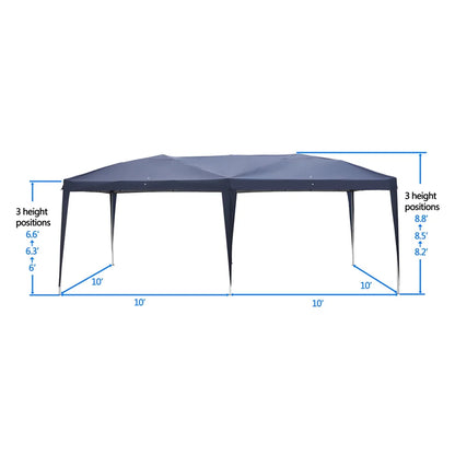 EDOEMSE 10x20 Outdoor Tent Canopy, Home Use Outdoor Camping Waterproof Folding Tent with Carry Bag, UV Resistant Waterproof Canopy Tent for Outdoor Events, Patio Backyard, Blue