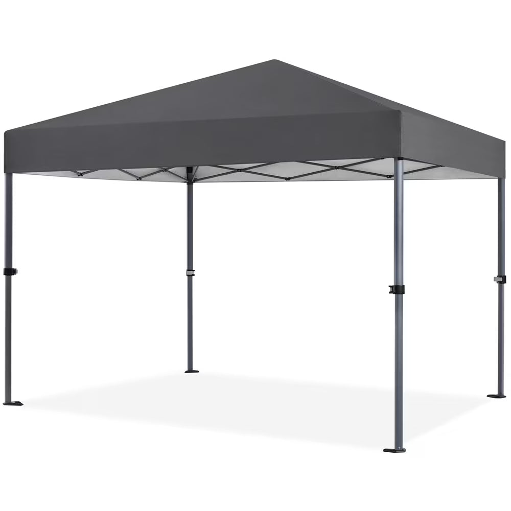 CHLET Pop-up Canopy Tent Integrated Wheels for Mobility, Waterpoof & Heavy Duty, Instant Sun Shelter with Carry Bag, Weight Bags for Outdoor Camping Beach Patio Parties,8x8,White