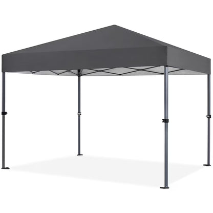 CHLET Pop-up Canopy Tent Integrated Wheels for Mobility, Waterpoof & Heavy Duty, Instant Sun Shelter with Carry Bag, Weight Bags for Outdoor Camping Beach Patio Parties,8x8,White