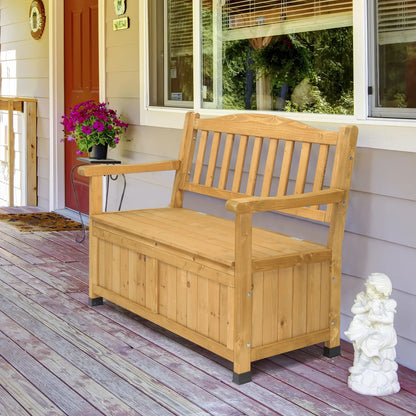 Zimtown Outdoor Storage Bench Deck Box for Patio Furniture, Front Porch Decor,Yellow