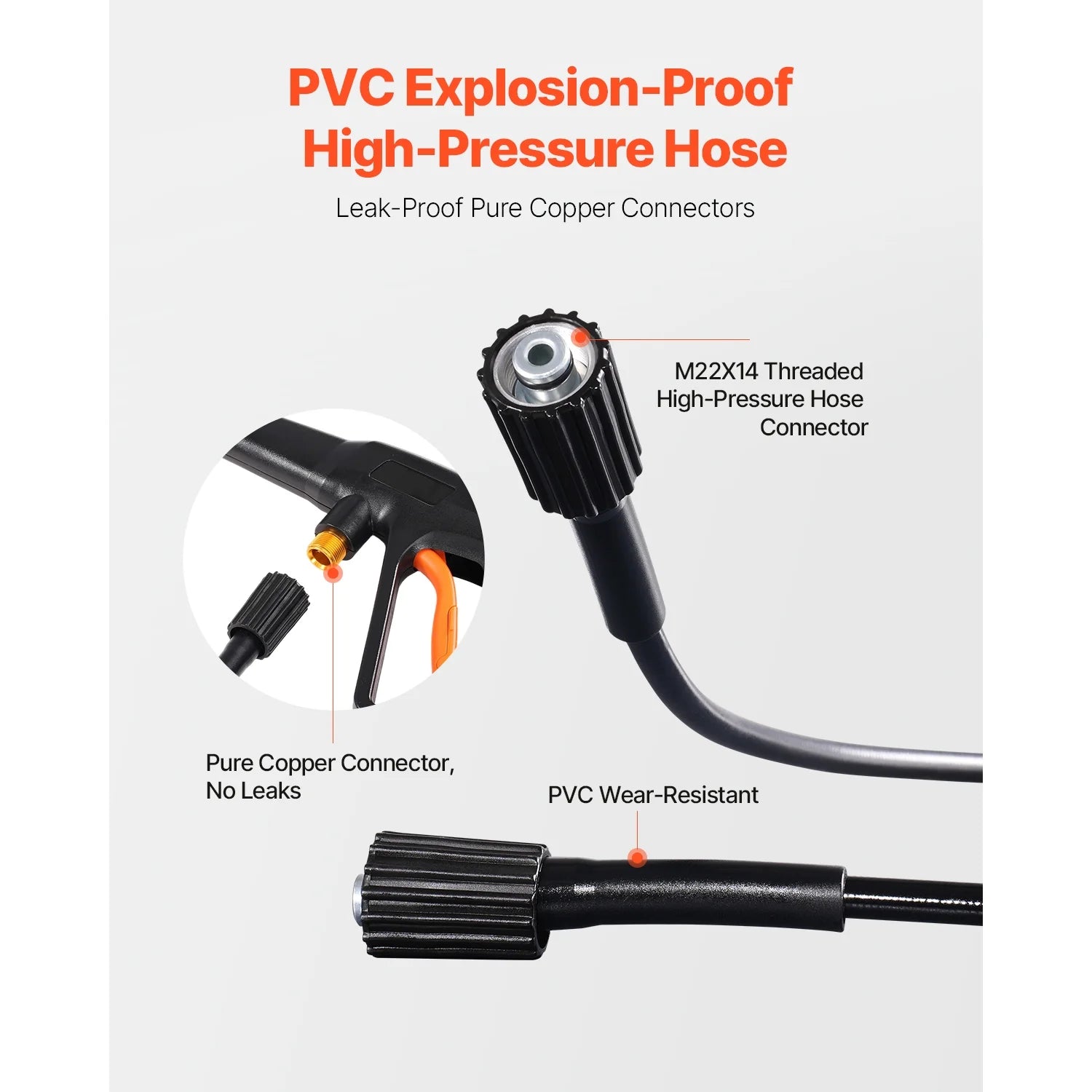 VEVOR Electric Pressure Washer, 4200 PSI Max 2.8 GPM Power Washer with 20 ft Hose, 4 Quick-Connect Nozzles and Foam Cannon, Suitable for Cars, Fences, Driveways, Patios