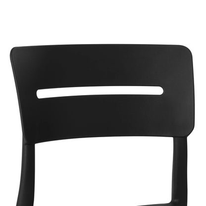 WestinTrends Playa 3-Piece Outdoor Resin Patio Bistro Set with Stackable Patio Dining Chairs, Black