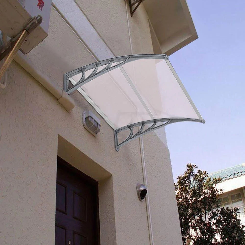 Winado 40"x 40" Door Window Awning Patio Wall Gray Bracket Gray