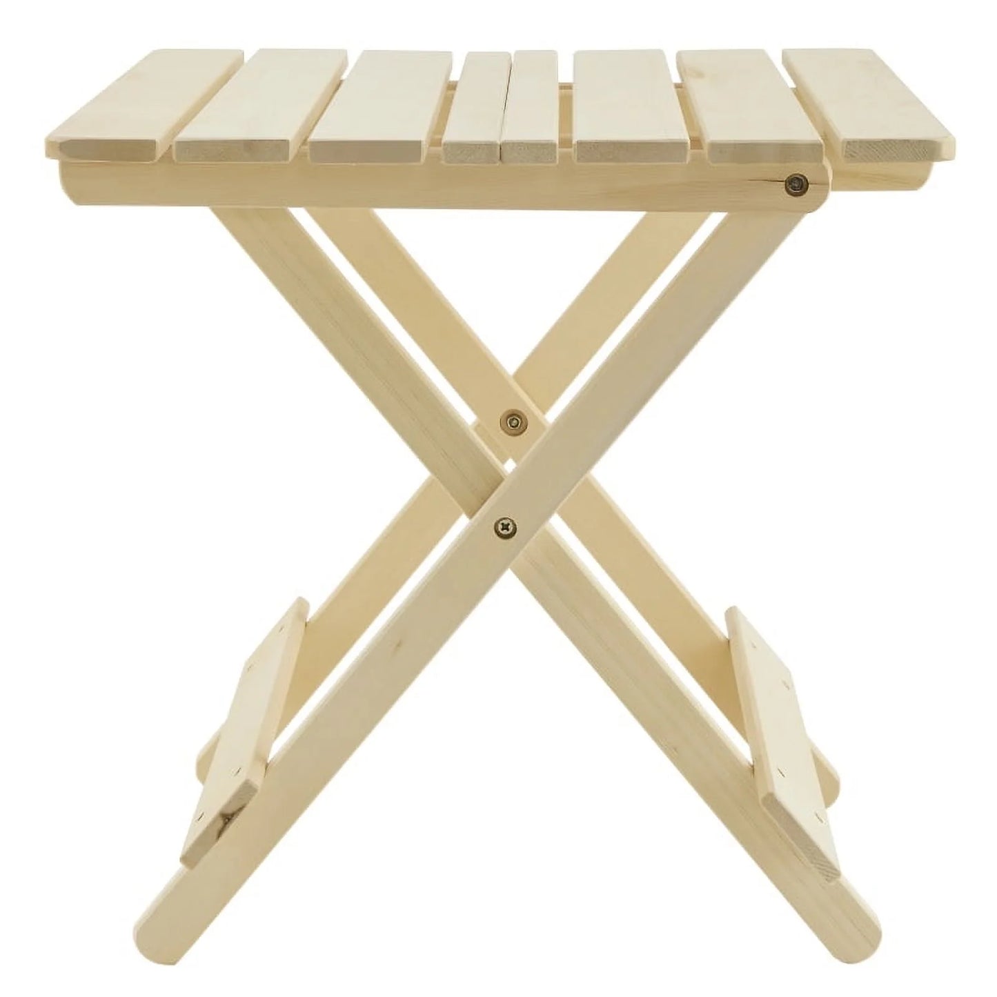 Folding Square Table Patio Outdoor solid wood Table for Backyard, Balcony, Portable Design Space-Saving Natural Wood Color