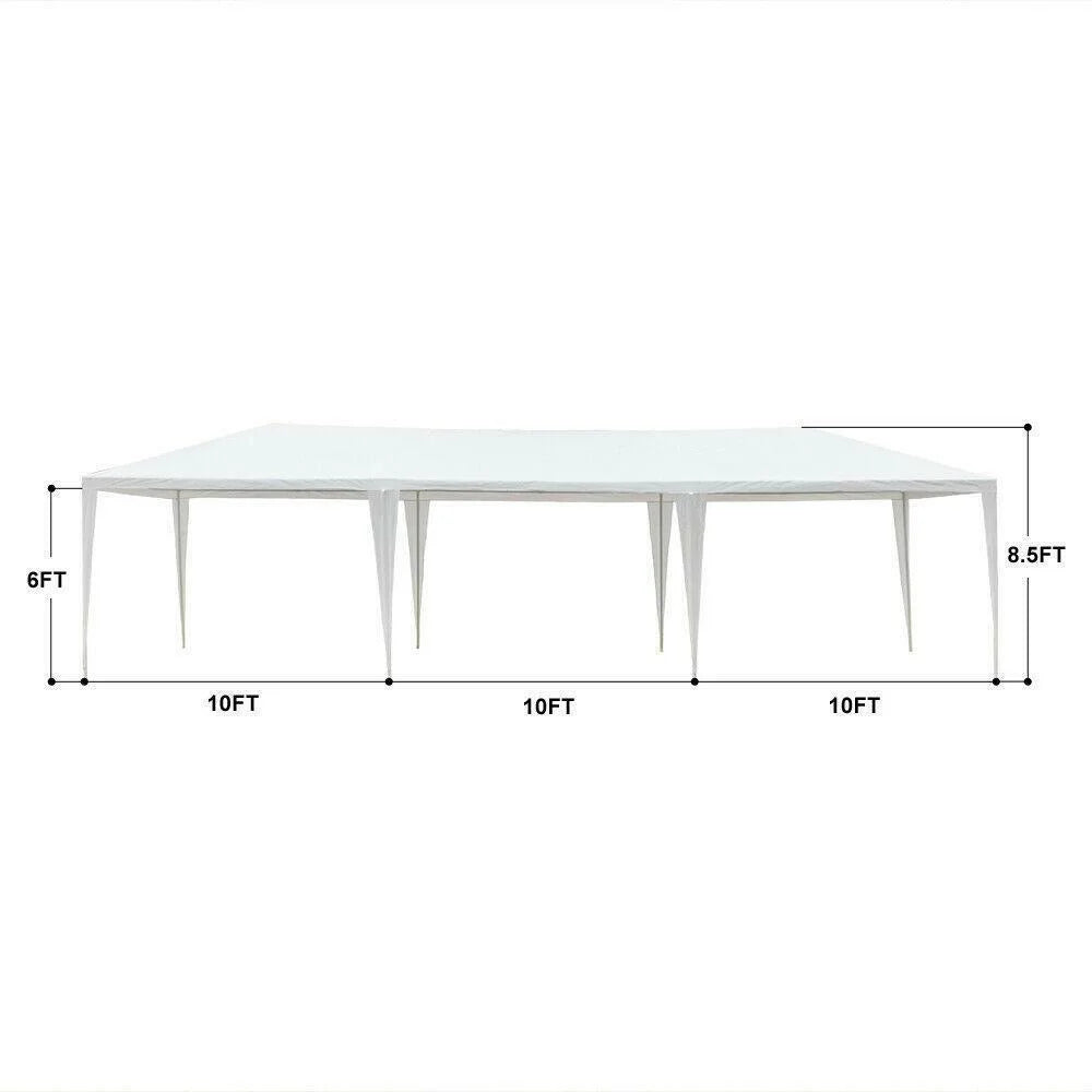 Veado Outdoor Party Tent, Patio Canopy Tent Gazebo with Removable Sidewalls Instant Event Tent for Cater Events Wedding Birthday Pavilion Beach BBQ (10'x30')