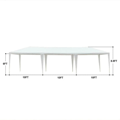 Veado Outdoor Party Tent, Patio Canopy Tent Gazebo with Removable Sidewalls Instant Event Tent for Cater Events Wedding Birthday Pavilion Beach BBQ (10'x30')