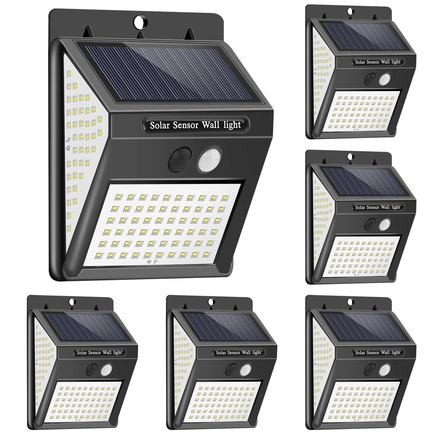 Exgreem Outdoor Wall Light Solar , 3 Modes Solar Motion Sensor Lights for Porch Garden, Patio, 6 Packs