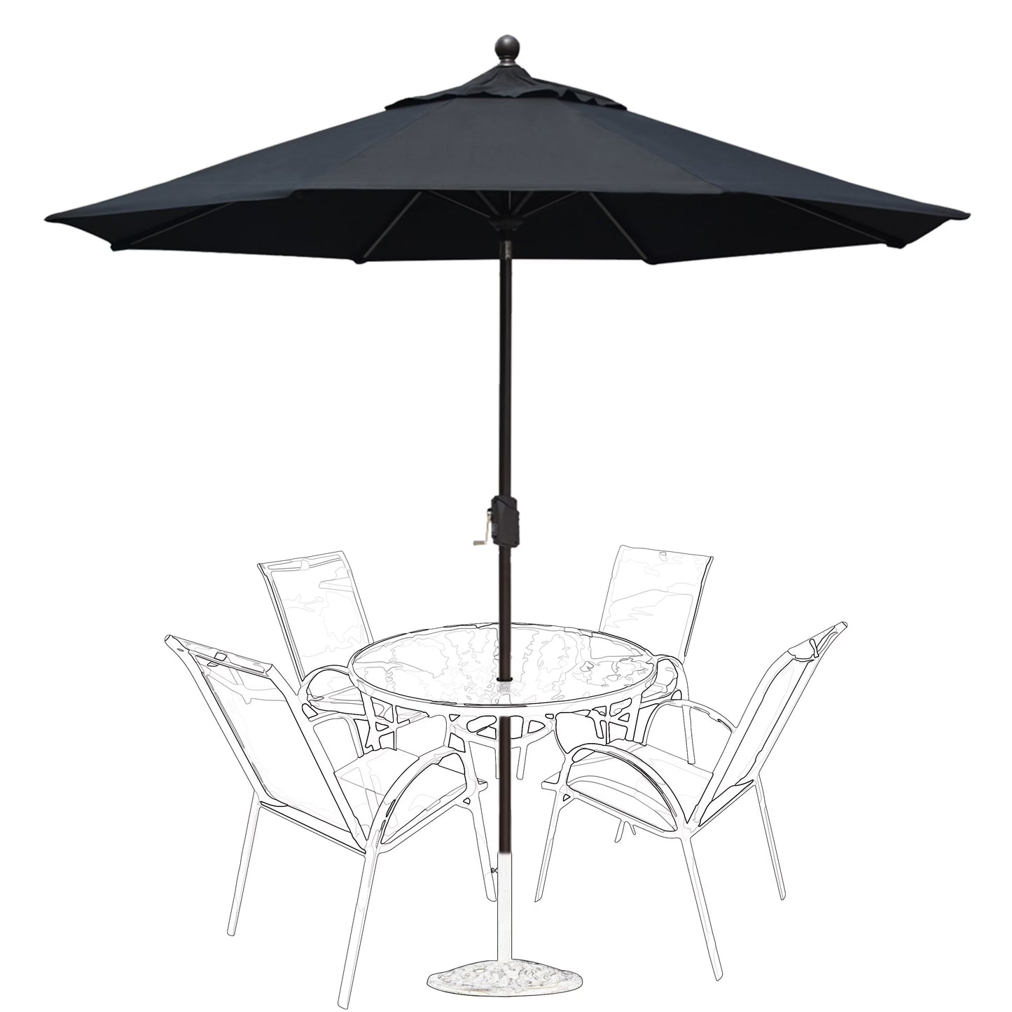 EliteShade 9Ft Market Umbrella Patio Outdoor Table UmbrellaTeal