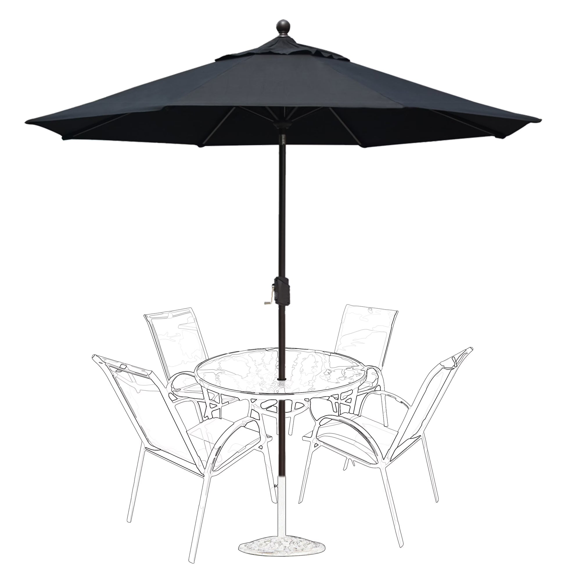 EliteShade 9Ft Market Umbrella Patio Outdoor Table UmbrellaTeal