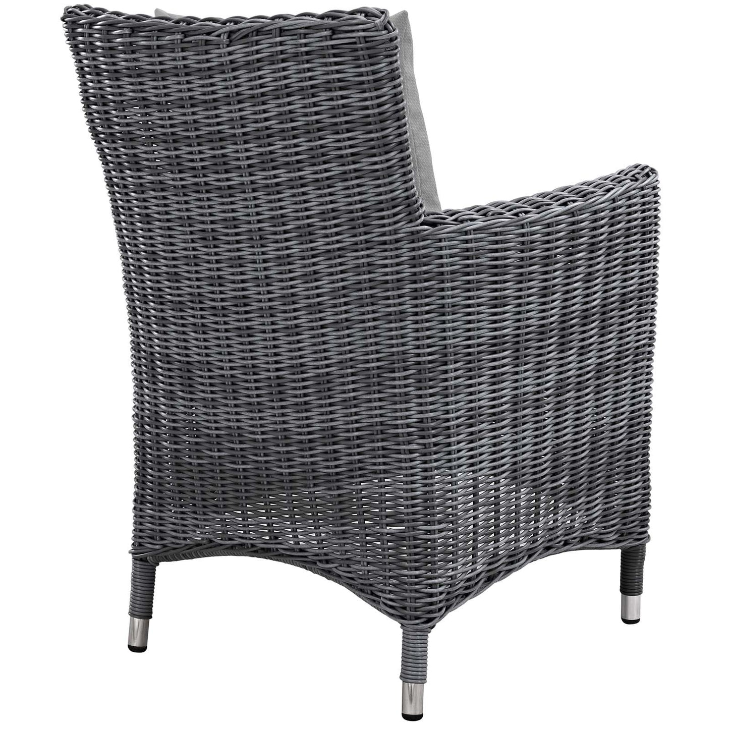 Modway Summon 11 Piece Outdoor Patio Sunbrella Dining Set in Canvas Gray