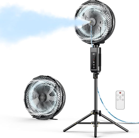 Portable fan products, 20000mAh 12-inch outdoor misting fan, suitable for outdoor patios