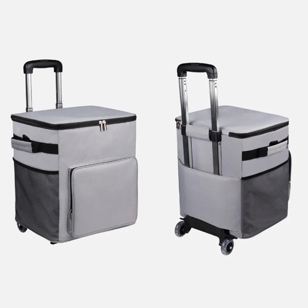 AITOCO Cooler on Wheels Lightweight Cooler Insulated Trolley Cart with Handle 35L Leakproof Bag for Travel Picnic Patio Outdoor Beach Camping manner