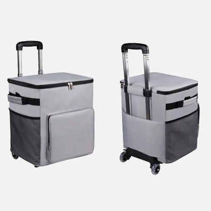 AITOCO Cooler on Wheels Lightweight Cooler Insulated Trolley Cart with Handle 35L Leakproof Bag for Travel Picnic Patio Outdoor Beach Camping manner